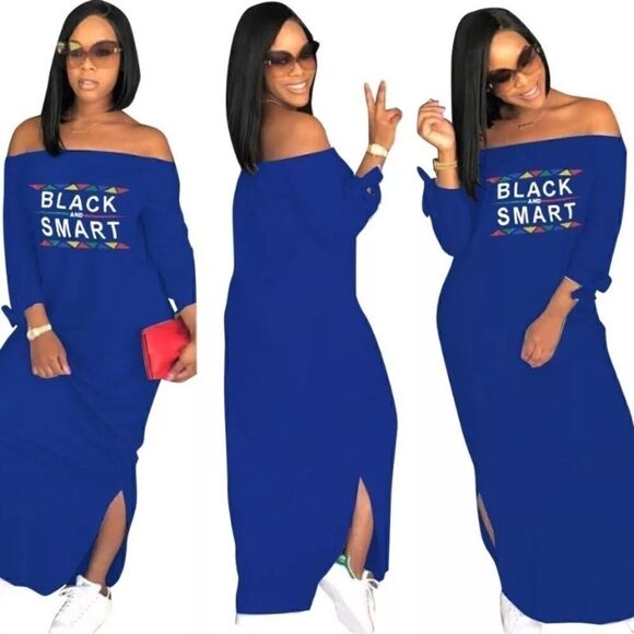 Black and smart letter Dress & plus size - Picture 1 of 2